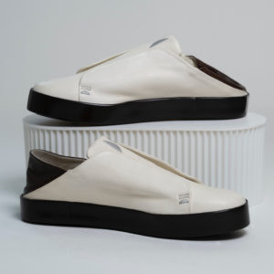 MC White Brown Grain Calf Leather