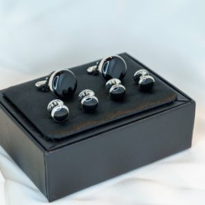Tuxedo Stud Buttons Cufflink Set